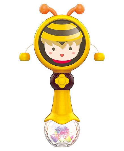 Syga Rattle Drum With Lights & Music - Yellow