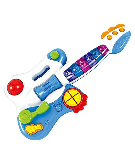 Syga Baby Electronic Dynamic Guitar With Music & Light - Blue