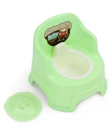 Potty Seat With Removable Bowl & Lid - Green