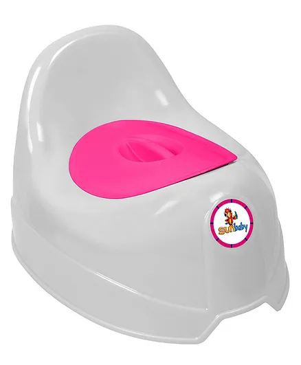 Sunbaby Potty Trainer Seat - White Pink
