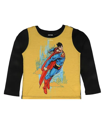 Superman By Crossroads Superman Graphic Print Full Sleeves Tee - Yellow