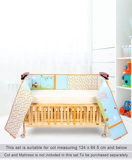 Babyhug Premium Cotton Crib Bumper Regular -Jungle Theme
