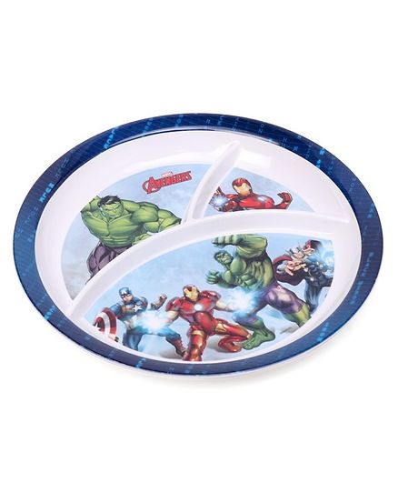 Marvel Avengers 3 Partition Plate - Blue White