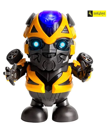 Zest 4 Toyz Bump and Go Dancing Hero Robot Toy With 3D Lights - Black