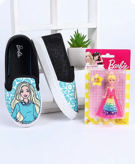 Barbie Casual Shoes With Free Doll (Assorted Doll Design) - Black Aqua