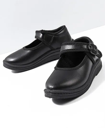 Cute Walk by Babyhug School Shoes - Black