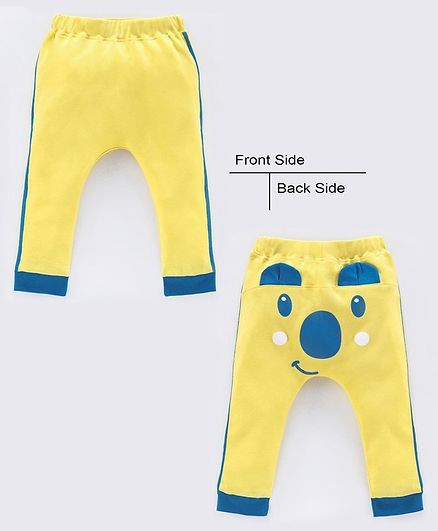 Babyoye Cotton Lounge Pant with 3D Ears - Yellow