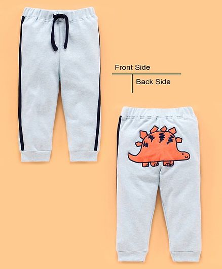 Babyoye Full Length Track Pant with Drawstring - Light Grey
