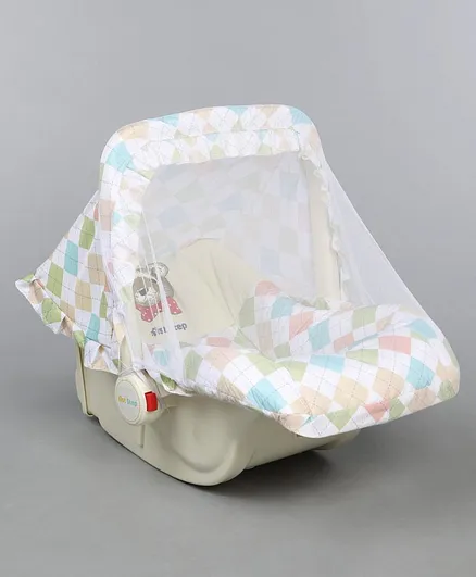 1st Step 5 in 1 Carrycot Cum Rocker Multi Print - Beige