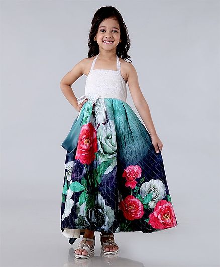 PinkCow Sleeveless Flower Printed Flared Dress - Multi Colour
