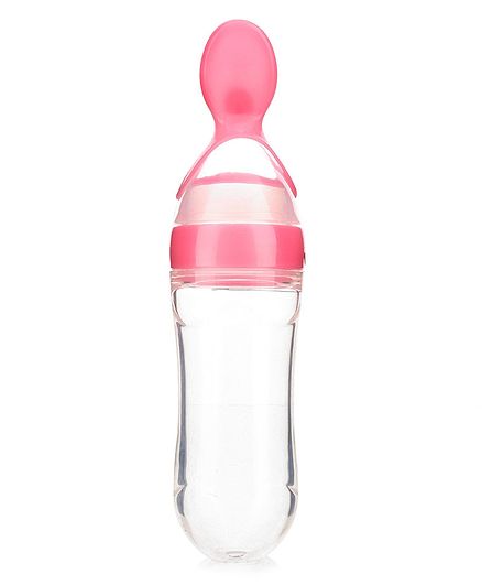 Babyhug Squeezy Silicone Food Feeder- Pink