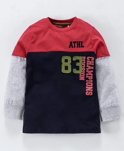 Jus Cubs Full Sleeves Number Printed Tee - Multi Colour