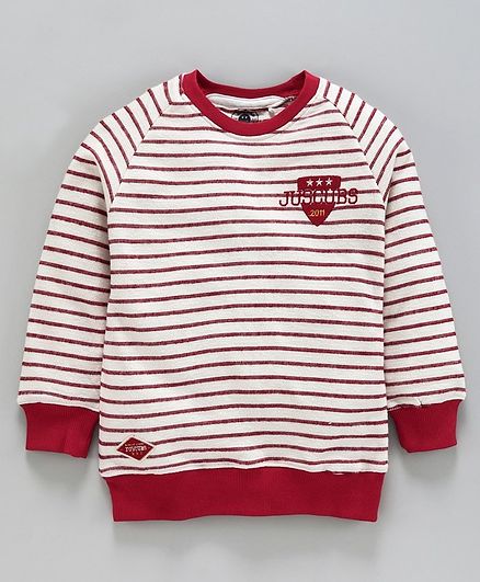 Jus Cubs Striped Full Sleeves Sweatshirt - Multi Color