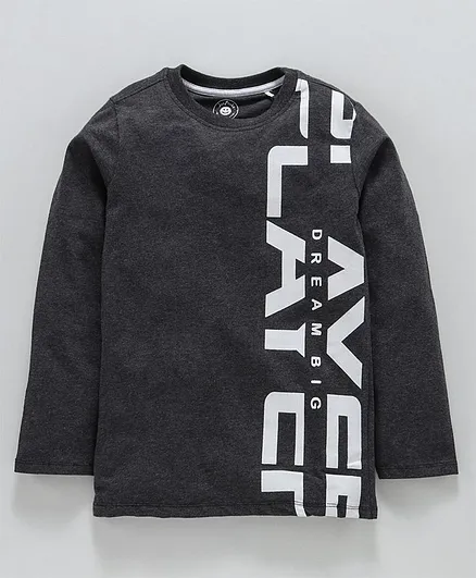 Jus Cubs Printed Full Sleeves T-Shirt - Black