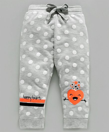 Babyoye Full Length Lounge Pant Polka Dot Print - Grey