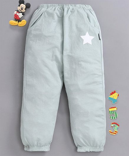 Kookie Kids Full Length Lounge Pant Star Print - Light Green