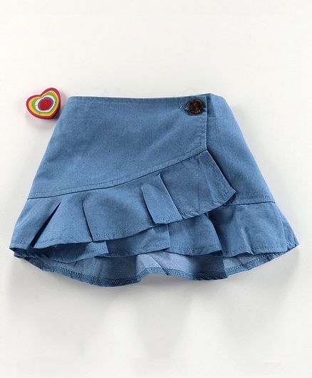 Kookie Kids Solid Color Skirt - Blue