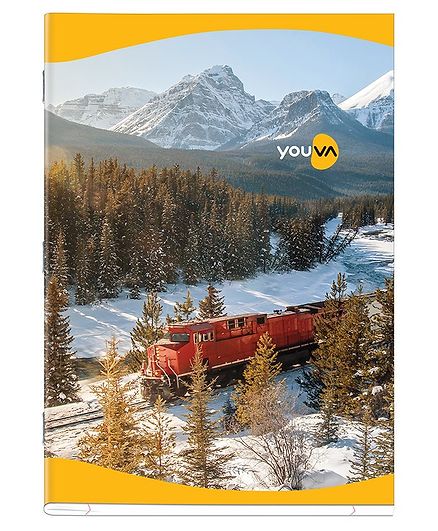 Youva Soft Bound Single Line Long Book Pack of 6 (Assorted Cover Prints) - 228 Pages Per Book