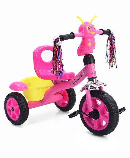 Tricycle with Rear Basket - Pink