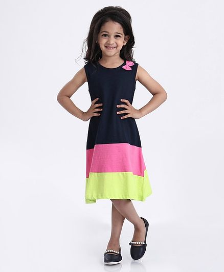 Babyhug Sleeveless Frock - Black