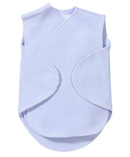 Preemie-Yums Solid Sleeveless Wrap Shirt - Blue
