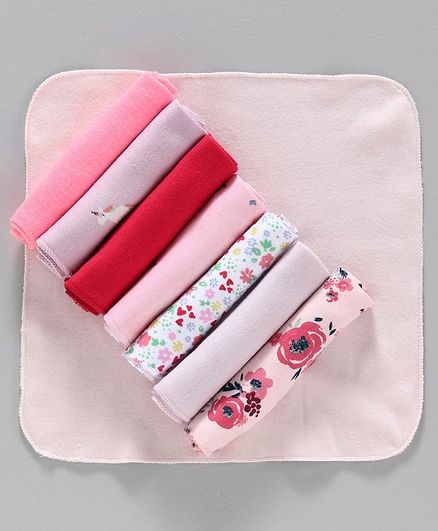 Ben Benny Napkins Floral Print Set of 8 - Pink