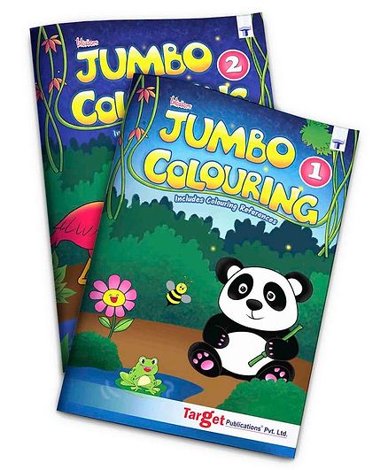 Target Publications Blossom Jumbo Creative Colouring Books Pack of 2 - English