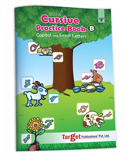 Target Publication Capital & Small Letters Cursive Practice Book - English