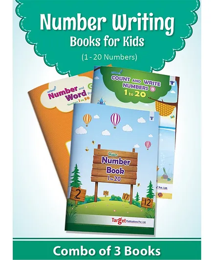 Target Publication Number Writing Activity Books Set of 3 - English