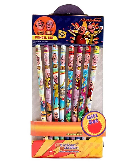 Motu Patlu Printed Pencils Set of 8 - Multicolor
