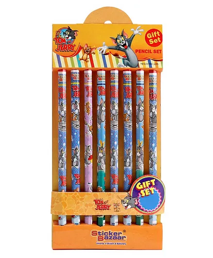 Tom & Jerry Printed Pencils Set of 8 - Multicolor