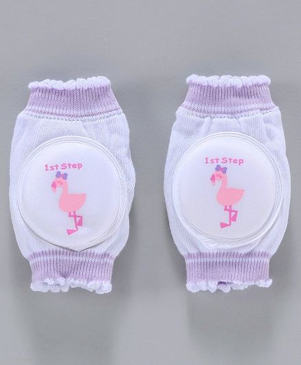 1st Step Baby Knee Pads - White Purple