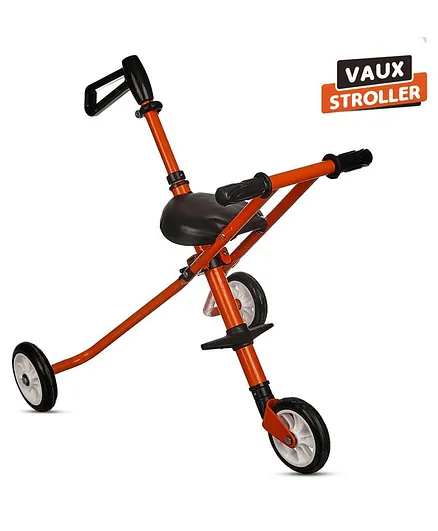 NHR Foldable Kids Stroller and Trike with Push Handle - Orange