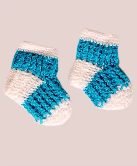 Knits & Knots Striped Socks - Blue
