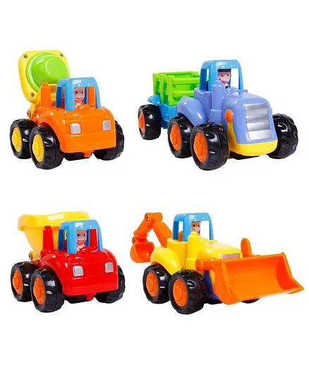 Zest 4 Toyz Friction Powered Mini Construction Vehicles Pack of 4 - Multicolor