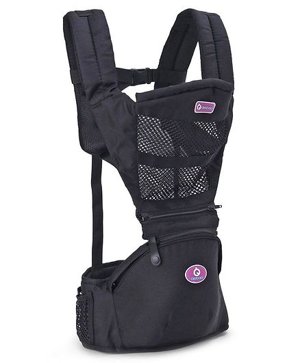 Baby Carrier with Safety Harness - Black