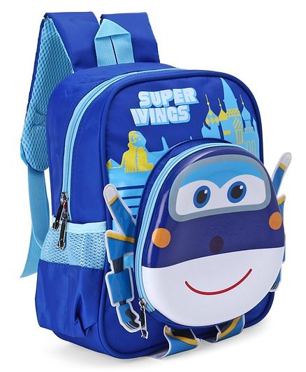 School Bag Multi Print Blue - 12 Inches