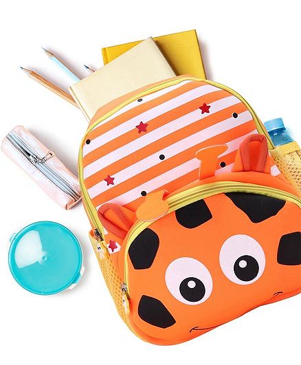 School Bag Animal Print Orange - 13 Inches