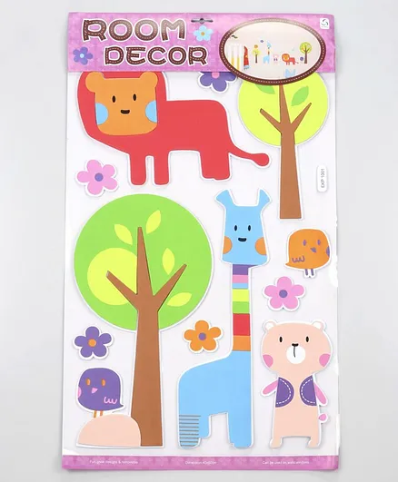 Animals & Trees Shape Room Decor Sticker Multicolor - 12 Pieces