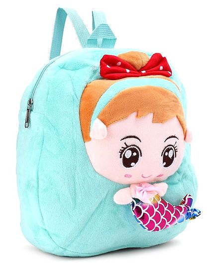 Doll Design Plush Bag Blue - 12 Inches