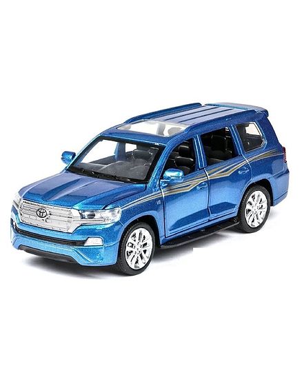 Emob Die Cast Pull Back Toyota Cruiser Toy Car With Light & Sound - Blue