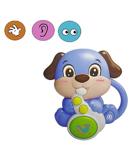 Emob Dog with Saxophone Musical Toy - Blue