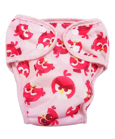 Angry Birds Reusable Cloth Diaper Medium - Pink