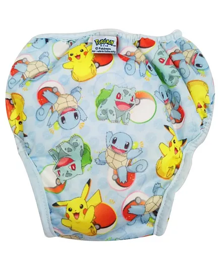 Pokemon Reusable Cloth Diaper Medium - Blue