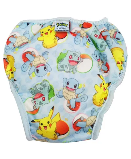 Pokemon Reusable Cloth Diaper Large - Blue