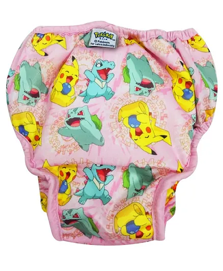 Pokemon Reusable Cloth Diaper Large - Pink