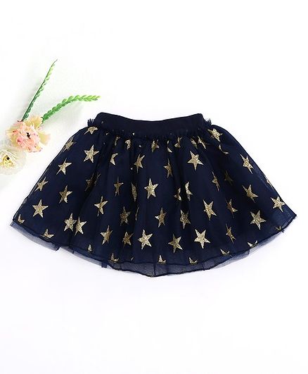Kookie Kids Skirt Star Print - Navy Blue