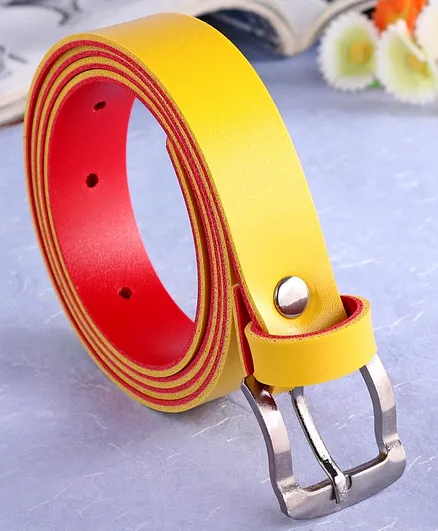 London Fashion Solid Colour Belt - Yellow