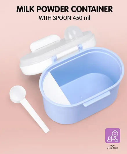 Milk Powder Container With Spoon - Blue