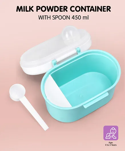 Milk Powder Container With Spoon - Green